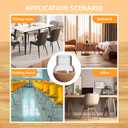 Desk and Chair Leg Protection Cover, Leg Cap, Felt Pad, Prevents Scratches on Floors, Silent, Shedding Prevention, Silicone, Compatible (Leg Shape), Round Shape, Square Shape (Transparent Round, Large