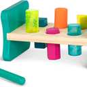 B. toys  Wooden Shape Sorter  Pounding Bench For Shape Sorting  6 Pegs & Toy Hammer  Classic Toys For Toddlers, Kids  2 Years +  Colorful Pound & Play