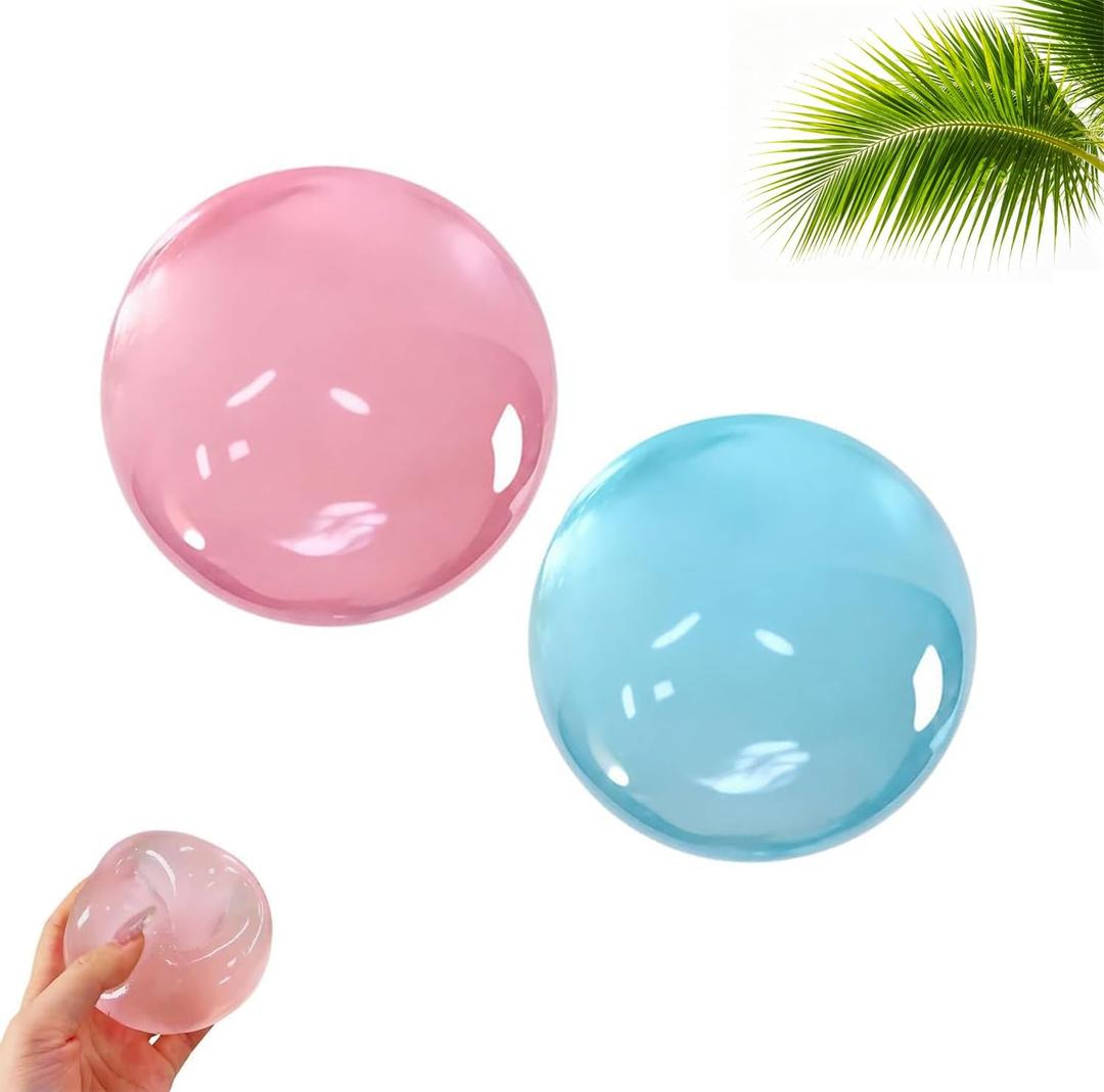 2026 New Coconut Oil Stress Ball, Coconut Oil Squishy, Slow Rising Non-Rebounding Stress Relief Squishy, Portable Desk Squishies Stress Ball (2pcs1.6in Pink+Blue)