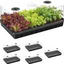 Seed Starter Tray, Seedling Trays Kit for Plant, Germination Trays with 4.73 Inch High Humidity DomesLarge Growing Space & Better Air Flow for Seed Starting, Growing Tray, Gardening Gifts, 6PCS