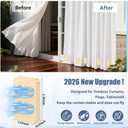 32pcs Outdoor Curtain Weights, Upgraded Heavier-Duty Waterproof Curtain Magnets Weights Outdoor, for Home Patio Drapery, Shower, Flags, Tablecloth to Stop Heavy Wind, Beige