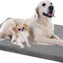 EMPSIGN Stylish Dog Bed Mat Dog Crate Pad Mattress Reversible (Cool & Warm), Water Proof Linings, Removable Machine Washable Cover, Firm Support Pet Crate Bed for Small to XX-Large Dogs
