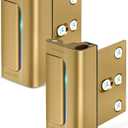 Home Security Door Reinforcement Lock: Metal Door Locks for Front Door Locks for Kids Safety Child Proof Door Latch for Top Deadbolt Lock Home Defender Flip Door Guardian Lock Withstand 800 lbs Inside