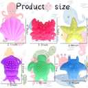 2 x 12pcs-Ocean Ocean Series Fidget Toys Sensory Stone for Kids Textured Soft Worry Stone for Autism Kids Calming - Fidget Stress Toys for Students Anxiety Relief - Small Prizes Fidget Toys