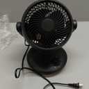 CARONSORT Desk Oscillating Fan, AC Air Circulator Fan, 11 Inch Table Fans for Whole Room, Vertical Manual + Oscillating Fan, 3 Speeds, Quiet Fan, for Bedroom/Dorm/Office/Home
