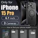 Innaght Magnetic for iPhone 15 Pro Case with Stand,Compatible with MagSafe,Rugged,Heavy Duty,Protective case Kickstand,[Built-in Invisible Stand],Black