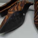 Knee High Boots for Women Pointed Toe Kitten Heel Casual Fashion Long Boots (6.5, Zebra Pattern)