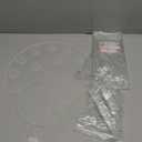 Hacaroa Acrylic Ice Cream Cone Holder, 24 Holes Waffle Sushi Hand Roll Stand Double Layer Cone Display Stand, Clear Food Display Stand Rack for Birthday Parties, Weddings, Christmas, Flower Shape