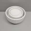 Puoyik 2 Piece Set of Flower Pots 8/6 inches, Ceramic Flower Pots with Drainage Holes, Indoor and Outdoor Plant Flower Planter (7.8/5.9 White)