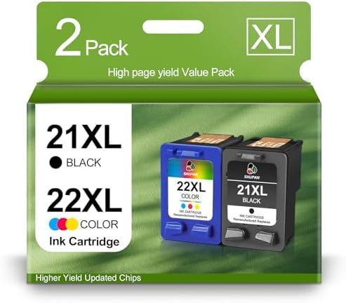 SHUPAN Remanufactured 21 and 22 Ink Cartridge Replacement for HP 21XL 22XL Ink Cartridge Combo Pack (C9351AN & C9352AN) for HP Deskjet F2210 F4180 Officejet 4315 J3680 Printers (1Black 1Tri-Color), 1 Piece SHUPAN Remanufactured 21 and 22 Ink Cartridge Replacement for HP 21XL 22XL Ink Cartridge Combo Pack (C9351AN & C9352AN) for HP Deskjet F2210 F4180 Officejet 4315 J3680 Printers (1Black 1Tri-Color), 1 Piece