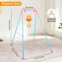 Foldable Swing Stand for Kids, Heavy-Duty Metal Swing Frame for Indoor/Outdoor, Suitable for Most Baby Toddler Swings, Easy to Assemble & Store, Swings not Included
