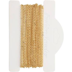 16.4 Feet Necklace Chains for Jewelry Making, Gold Plated Solid Brass Bulk for DIY Necklace Pendant Extender Link Supplies