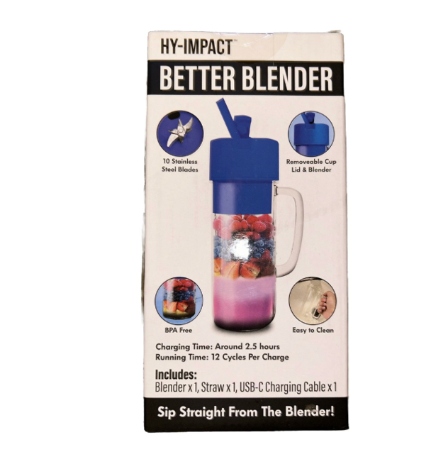 Better Cordless Blender 16 Oz Cordless USB Rechargeable Turbo Power B 2