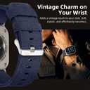 Bandsie Leather Band Compatible with Apple Watch Ultra 3/ Ultra 2/ Ultra Band 49mm 46mm 45mm 44mm 42mm for Men, Vintage Genuine Suede Leather Wristband Strap for iWatch Series 11 10 9 8 7 6 5 4 SE 3 2 1