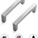 Ravinte 30 Pack Solid 3 Inch Center to Center Slim Square Bar Drawer Handles - Cabinet Hardware Brushed Nickel Pulls for Kitchen and Drawers
