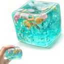 Premium Block Cube Squishy Ice Cube Squishies for Adults, Squishy Cube, Stress Cube (Green)