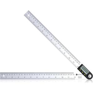 Neoteck 12 inch/30cm Stainless Steel Digital Angle Finder Protractor Ruler with Data Holding Function for Woodworking Construction Repairing