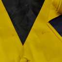 Oliver George 3pc Men's Solid Formal Suit Vest Waistcoat Tuxedo Dress Vest Necktie Handkerchief Set For Suit or Tuxedo (XX-Large, Yellow Gold)