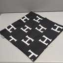 18x18'' inches Throw Pillow Cushion Covers - Black Embroidery H Letter Luxury Modern Style Couch Sofa Pillow Cover for Living Room Bedroom