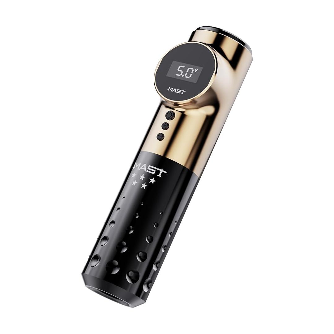 Mast Archer Wireless Tattoo Pen Machine, 5 Star Series Pro Rotary Tattoo Gun with Powerful Motor by Mcore, 2,000mAh Battery by Mastlabs for Run Long Time