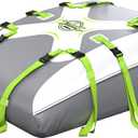 Sailnovo Car Roof Bag Cargo Carrier 20 Cubic,Waterproof Cargo Roof Bag for Most Vehicles with/Without Roof Rack with Strap, Anti-Slip Mat,6 Door Hooks(Classic Gray-Green)