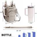 Water Bottle Holder with Strap for 30/32 oz, Crossbody Water Bottle Carrier Bag with RFID Blocking Phone Pocket