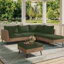 hyha Milk Silk Couch Cushion Covers, Soft Magic Sofa Covers Washable for 2 Cushion Couch, Stretch Sectional Outdoor Cushion Covers for Patio Furniture with Elastic Bottom(2 Packs, Bronze Green)