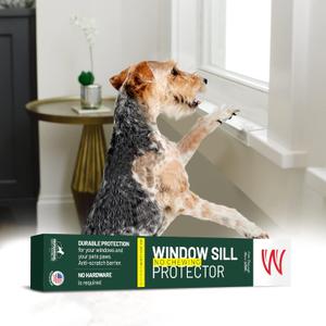 CLAWGUARD PLEXIGLASS Window Sill Protector - Thick Crystal Clear Protection for Dog and Cat Scratching, Chewing and Clawing on Window Sills. Keep Pets Safe and Home Clean (35.5in. x 3.25in.)