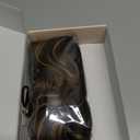 FLUFYMOOZ 4PCS Half Up Half Down Ponytail Extension Set, Fake Ponytail Soft Synthetic Hairpiece for Women, Long Thick Clip in Hair Extensions Wavy Fuller High Wrap Around (Deep Brown with Dirty Blonde 22In)