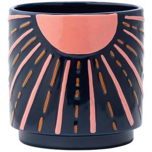 Napco Imports Indoor Outdoor Plant Succulent Herb Flower Pot 6 Inch Ceramic Sunshine