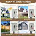 Upgrade3P 60 Amp Disconnect,New Add Ground Design,Disconnect Switch Non-Fuse,NEMA 3R Standard,Heavy Duty Steel Material,Rust and Corrosion Resistant,for Indoor and Outdoor,120/240v,10-Year Warrnaty