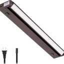 GETINLIGHT 16-inch Swivel LED Under Cabinet Lighting, 2 Color Levels, 2700K/4000K, Dimmable with Wall Dimmers, Plugged-in Only,Bronze Finished, IN-0109-4-BZ