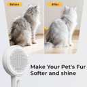 2 x Self Cleaning Slicker Cat & Dog Brush - Skin Friendly Shedding Grooming Tool for Pets, Pet Supplies Accessories, Deshedding Comb for Short Long Haired Kittens, Massage Function to Removes Loose Fur