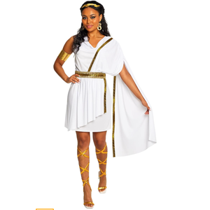 Morph Greek Goddess Costume - Women's Toga Costume, Halloween Goddess Outfit for Women, Greek Toga Dress Large