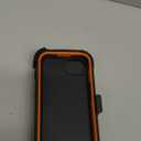 for Defender Phone Case iPhone 16 e Case with Belt Clip, for Shockproof iPhone 16e PhoneCase Rugged, 2 Layers of Sturdy for iPhone16e Cases Heavy Duty, Military-Grade Cover for 16eCase Black & Orange