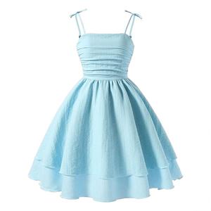Toddler Girl Dress Kids Strap Dresses for Girls Summer Outfits Smocked Back Casual Beach Sundress Size 11Y