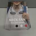 2 x Neck Fan, Hand Free Portable Neck Fans For Women, Kids, and Men, 3 Speed Adjustable Hanging Around Necklace Fan, Rechargeable Battery Operated Wearable Fan Personal Fans Cooling Neck Fan (Black)