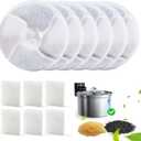 6 Pack Cat Water Fountain Filter & 6 Pack Pump Sponges Replacement for [FN-W19] - 6 Filters+6 Sponges
