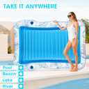 Inflatable Adult Pool Lounger Float - BAIAI Extra Large Beach Sun Tanning Floats Raft Sunbathing Water Lounge Floaties Tub with Drink Holder Blow Up Lake Suntan Floating Swimming Mattress Mat (XXL)