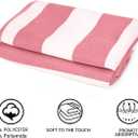 2-Pack Microfiber Beach Towels Set (63"x31.5" + 31.5"x16") | Oversized Quick Dry Sand Free Travel Towel for Beach Pool Gym Camping (Pink)
