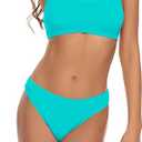 Beautikini Period Swimwear for Teens Two Piece Leakproof Menstrual Bikini Swimsuit Sporty Bathing Suits for Girls Women (2XS)