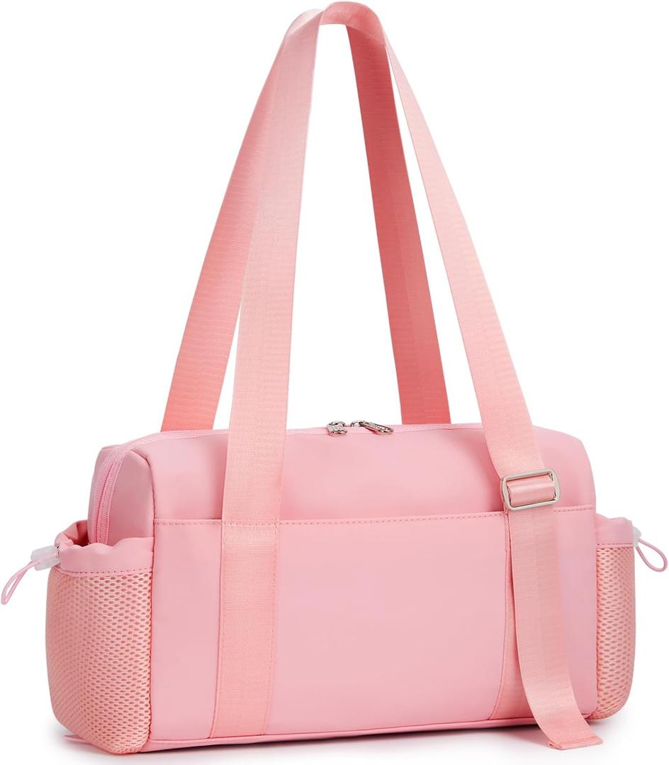 WLLWOO Small Gym Bag Wet Pocket Women Mini Tote Yoga Duffle Bag Lightweight Workout Bag for Dance Weekends Sports