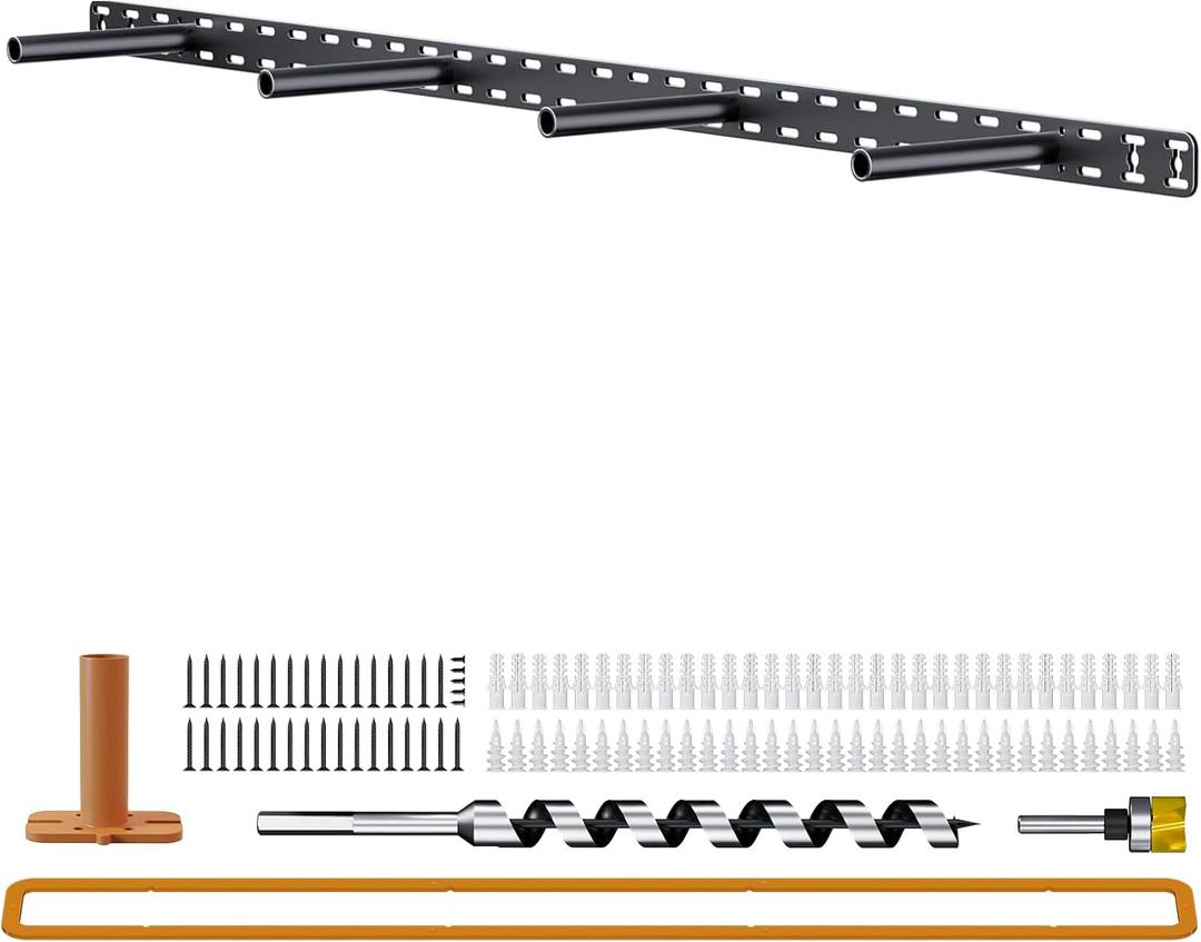 1 Pack Large Shelf Brackets Long Floating Shelf Bracket Invisible Floating Shelf Hardware Heavy Duty Floating Mantel Brackets(43"X6"X1.5" with Tools)