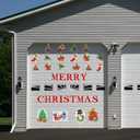 Merry Christmas Garage Door Magnets - 30Pcs All in One Weather Resistant Christmas Garage Door Decorations Set for Holiday Decor