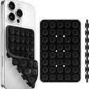 3 x Yojaro Silicone Suction Cup Phone Case Mount Double Sided, Phone Accessories Hands-Free Strong Grip Holder for Selfies and Videos, Silicon Phone Stand for iPhone and Android Black