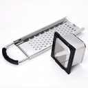 Stainless Steel Spaetzle Maker Homemade Noodle Dumpling Making Tool with Safety Pusher and Comfortable Rubber Handle