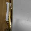 Oval Closet Rod for Hanging Clothes 18.2 to 31 Inch, Includes End Supports, Adjustable Wardrobe Tube, Heavy Duty Extendable Closet Pole, Carbon Steel, Gold