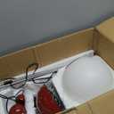 Red Floor Lamp for Living Room, Modern Floor Lamps for BedroomOn/Off Foot Switch, Globe Standing Lights for Office Cafe, Includes E26 Bulb 15W Reading Corner Light Include 70.87in Plug Cord