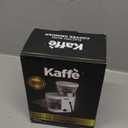 Kaffe Electric Burr Coffee Grinder (5.5oz) w/Adjustable Coarseness Settings  Flat Burr  [New Upgraded Motor ]  Precision Coffee Bean Grinder for Home Use  White