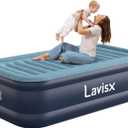 Lavisx Twin Air Mattress 18 with Built in Pump, 2 Mins High Speed Inflation Luxury Auto Stop Pump Blow Up Mattress Comfort Air Bed, Colchones Inflables